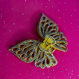 Bedazzled Butterfly hair clip 5”